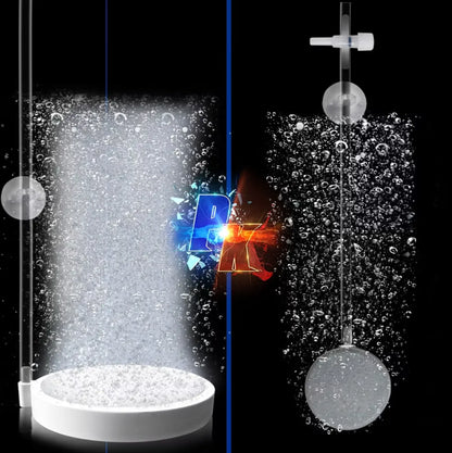 Pettime Nano Bubble Aquarium Air Stone Kit, 2-Inch Fine Bubble Diffuser Disc with 3W Quiet USB Air Pump, 6.6-Ft Tubing, Adjustable Flow Valve, Suction Cups and Reinforced ABS Inlet for Freshwater Fish Tank Aeration, Complete Set for Fish Keepers
