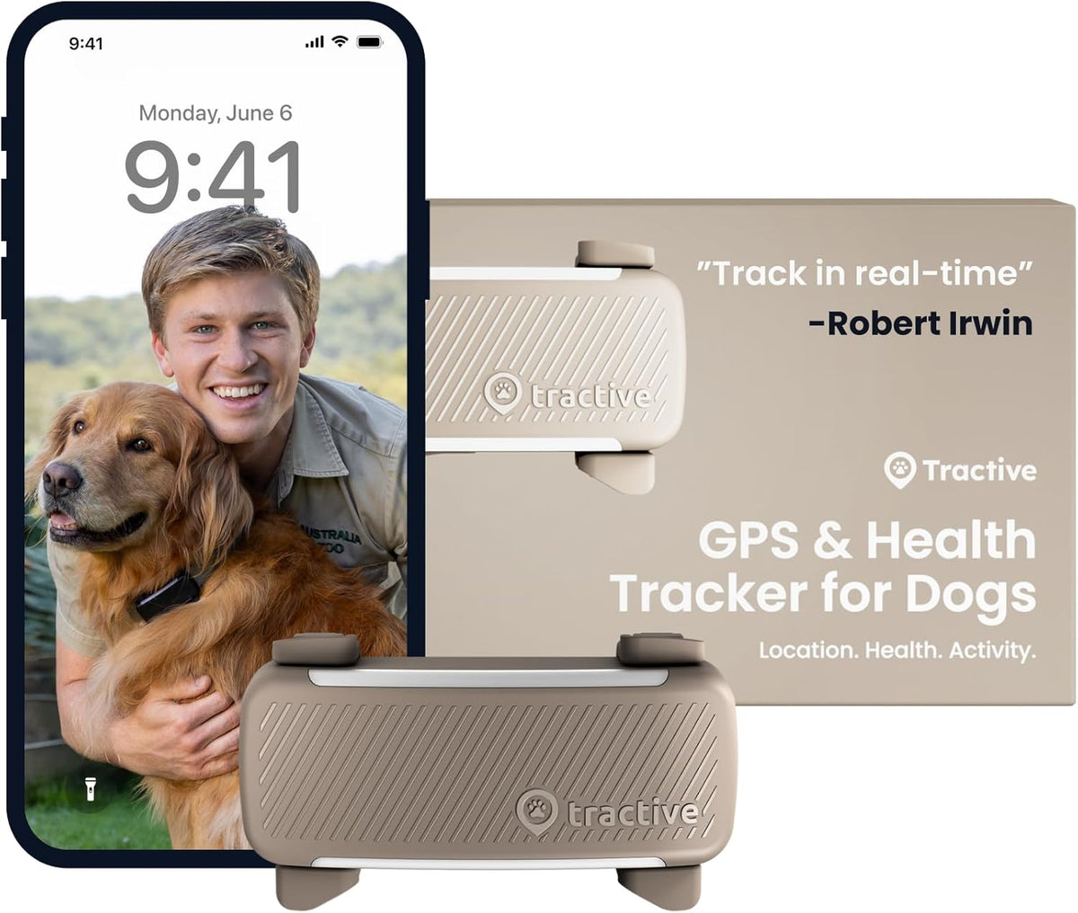GPS Dog Tracker | 2025 Edition | Market Leader | Real-Time Location Tracking | Escape Alerts | Activity Monitoring | Health Alerts | Bark Monitoring (Brown)