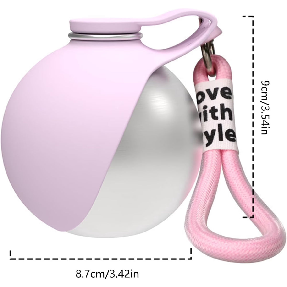 2026 New Portable Dog Water Bottle, 10Oz Leak-Proof Stainless Steel Water Bottle with Silicone Bowl, Compact Travel Water Dispenser for Puppy Walking & Outdoor Travel