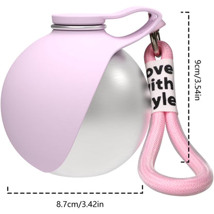 2026 New Portable Dog Water Bottle, 10Oz Leak-Proof Stainless Steel Water Bottle with Silicone Bowl, Compact Travel Water Dispenser for Puppy Walking & Outdoor Travel