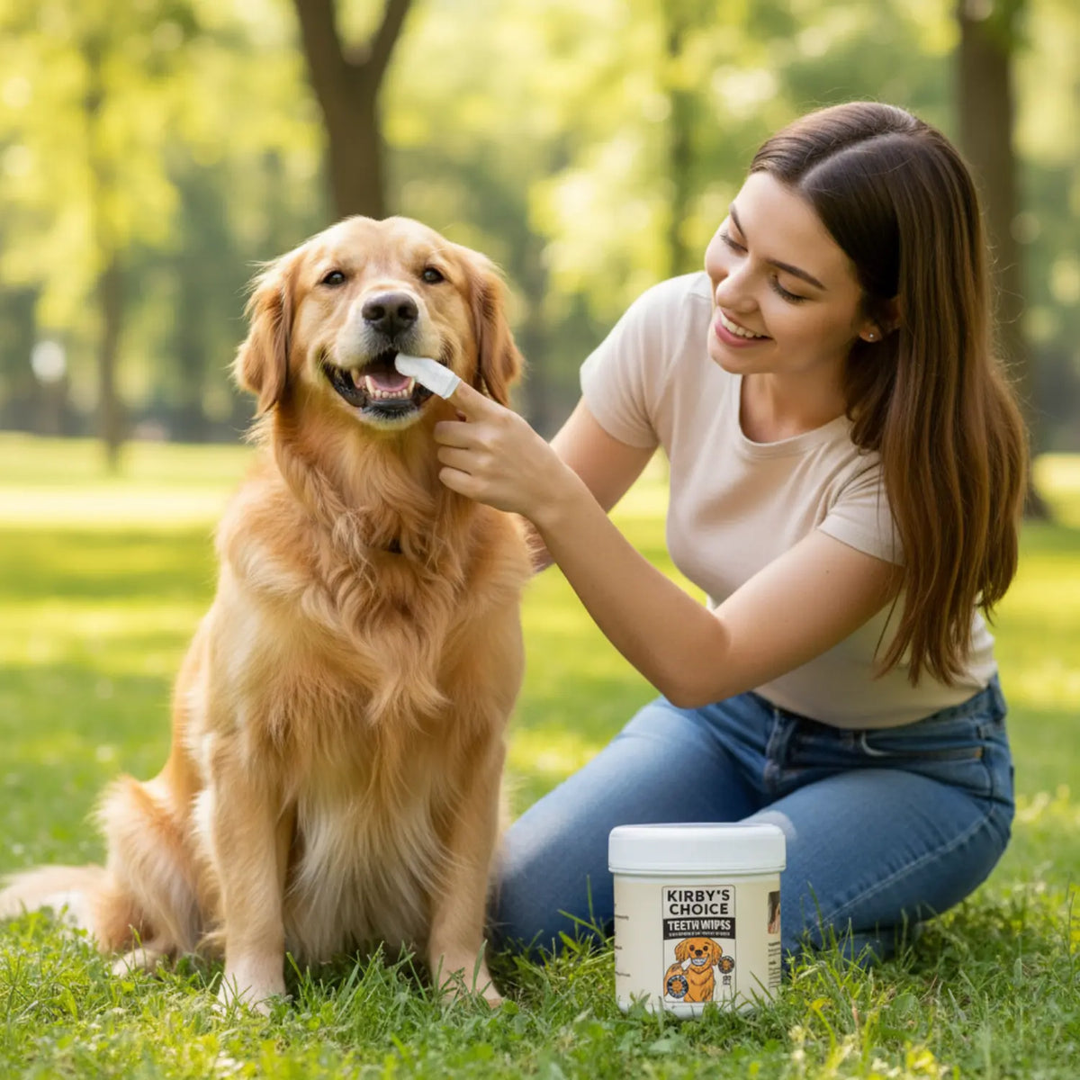 Kirby’S Choice Dog & Cat Teeth Cleaning Wipes 50 Ct – Finger Wipes for Pets – Gentle Oral Care for Fresh Breath, Plaque & Tartar Control – Safe, Easy Dental Grooming Wipes