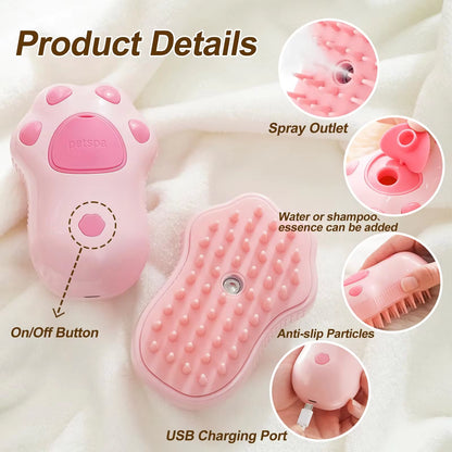3 in 1 Pet Brush Cat Steam Brush Comb Dog Brush Electric Spray Cat Hair Brushes