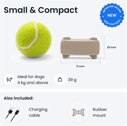 GPS Dog Tracker | 2025 Edition | Market Leader | Real-Time Location Tracking | Escape Alerts | Activity Monitoring | Health Alerts | Bark Monitoring (Brown)
