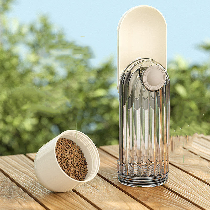 2 in 1 Pet Water Cup Segment Design Green Dog Walking Portable Drinking Cup Dog Feeding Supplies Pet Supplies Dog Walking Water Feeder Pets Products