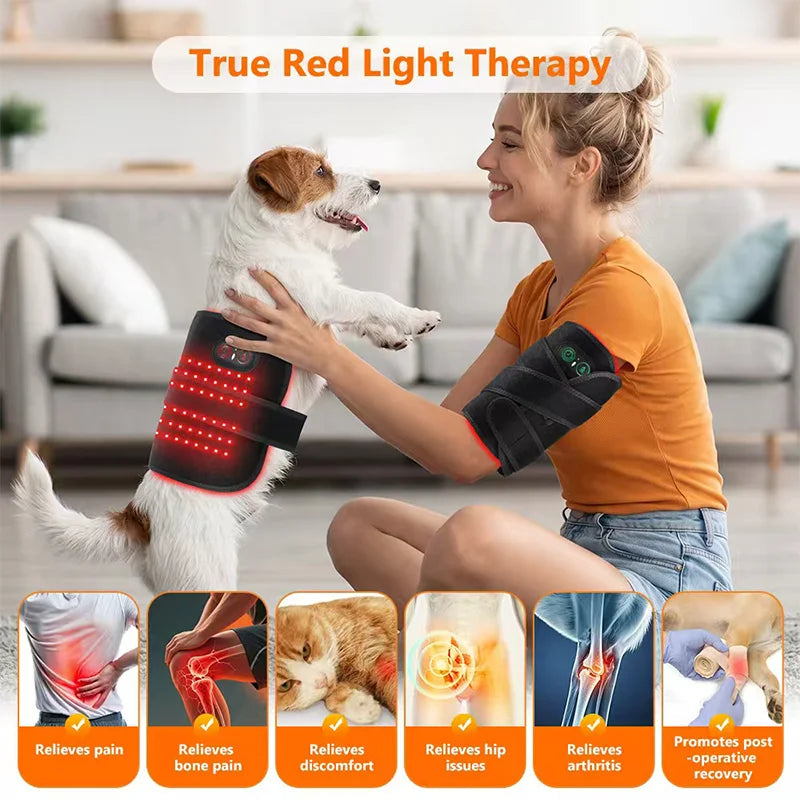108Leds Red Light Therapy Pad for Pet Infrared Light Therapy Portable Mat for Dogs and Cats Joint & Back Arthritis Pain Relief