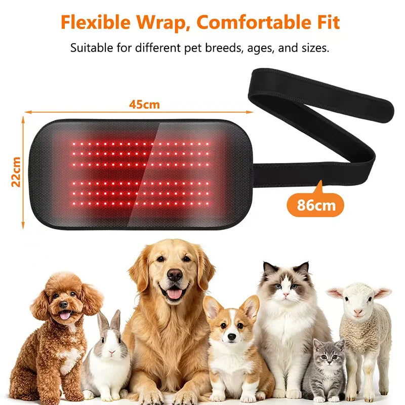 108Leds Red Light Therapy Pad for Pet Infrared Light Therapy Portable Mat for Dogs and Cats Joint & Back Arthritis Pain Relief